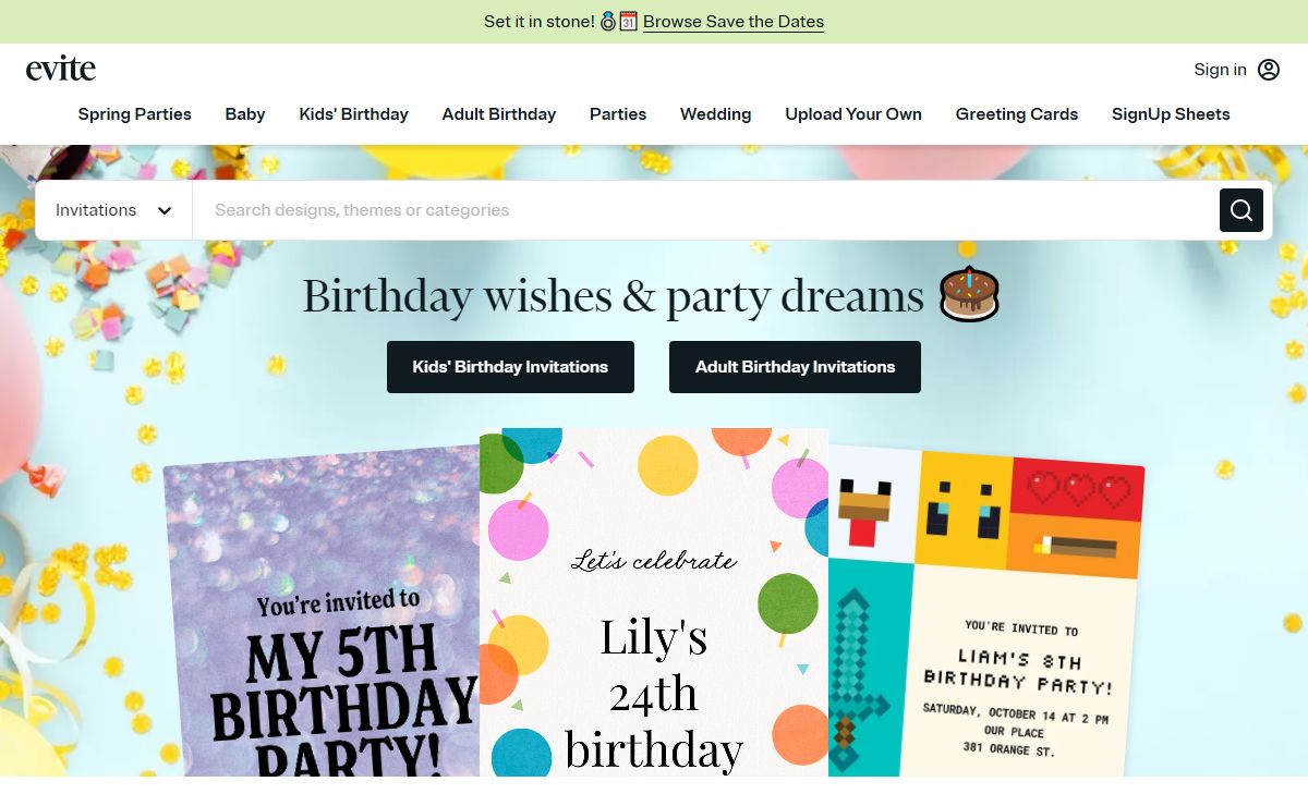 Evite: Online Invitations, eCards & Party Ideas