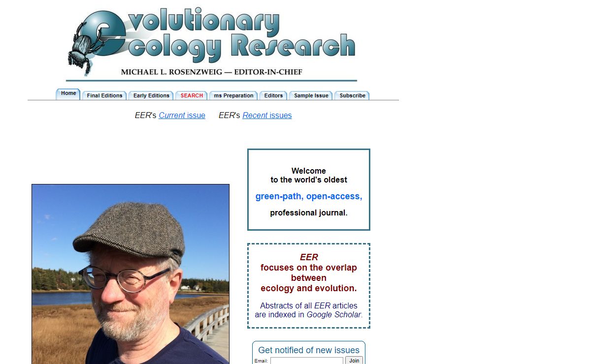 Evolutionary Ecology Research — a scientific journal