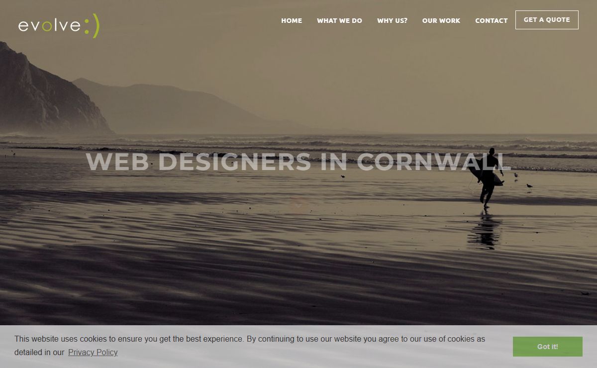 Web Designers in Cornwall | Website Development, Branding & SEO | Evolve