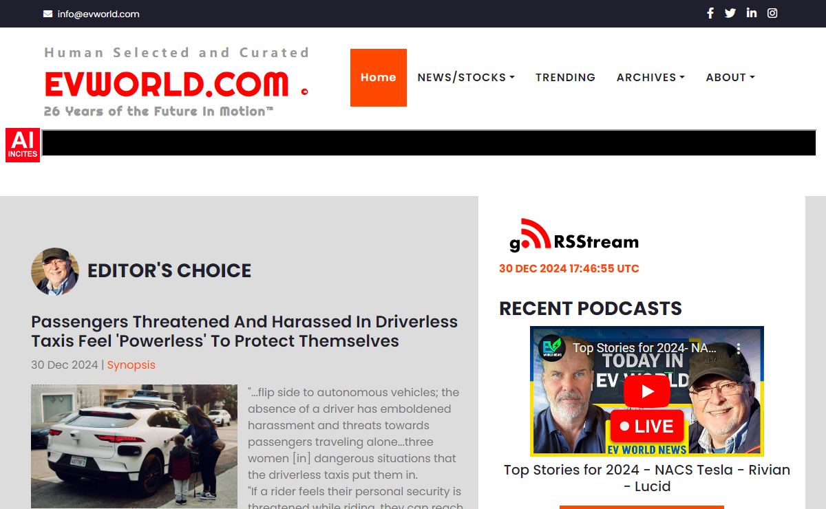 EVWORLD.COM - The Future in Motion Since 1998 ™