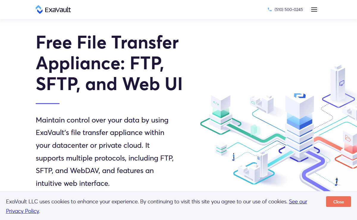 ExaVault FTP and SFTP File Transfer Appliance for On-Premise and Private Cloud