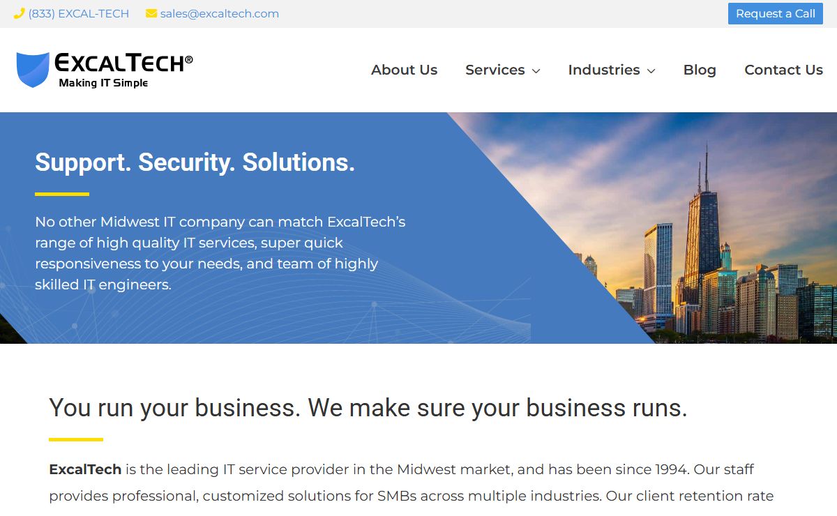 Managed IT Services & Support in the Midwest - ExcalTech