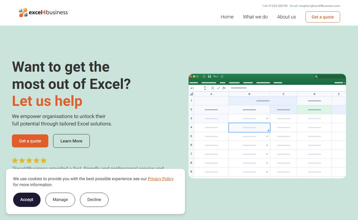 Excel4Business: Professional Consulting Services for Microsoft Excel