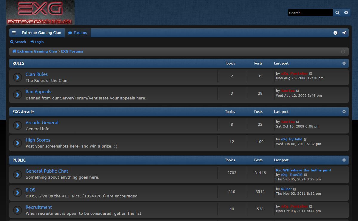 - EXG Forums
