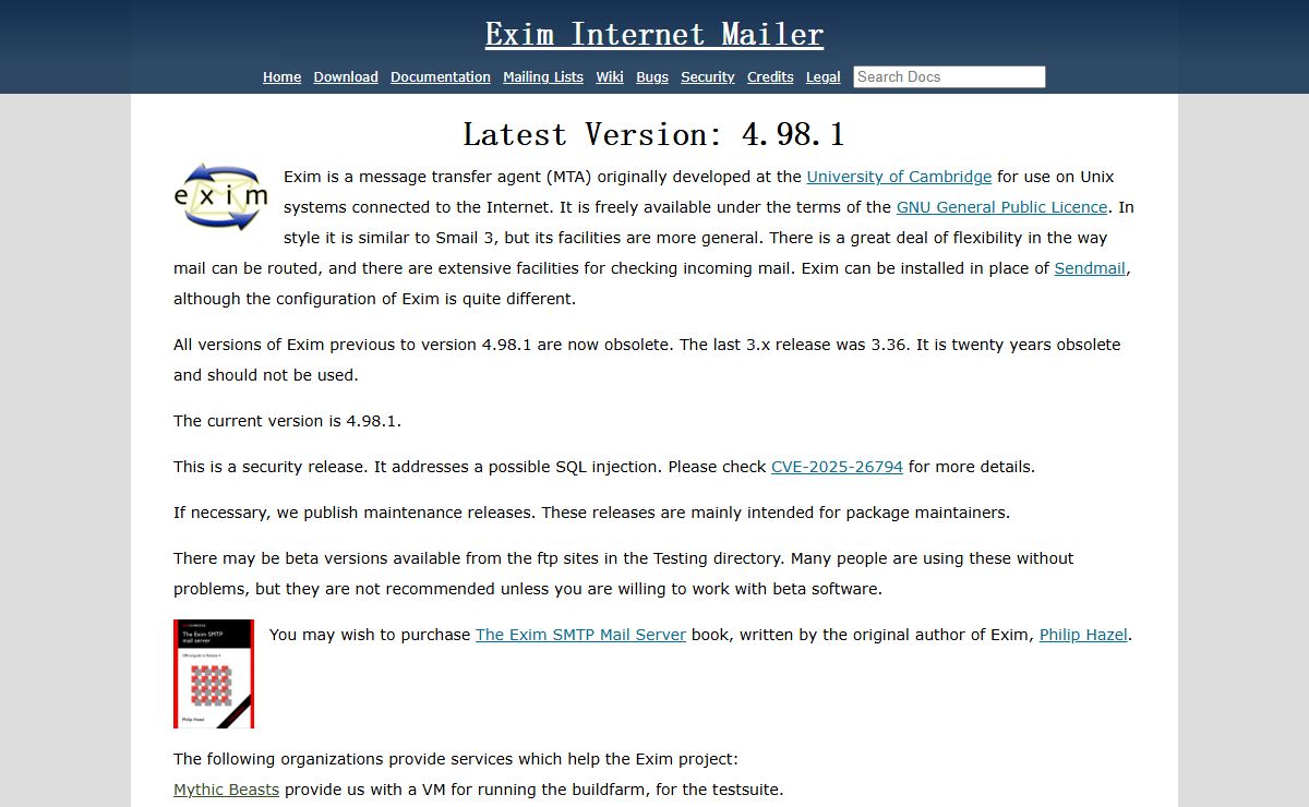 Exim Internet Mailer