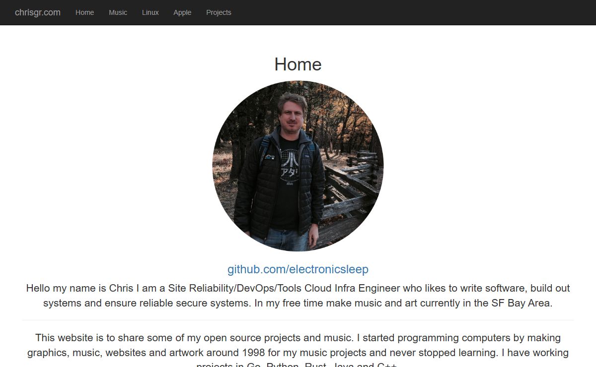 chrisgr.com - website for my code, music and art projects