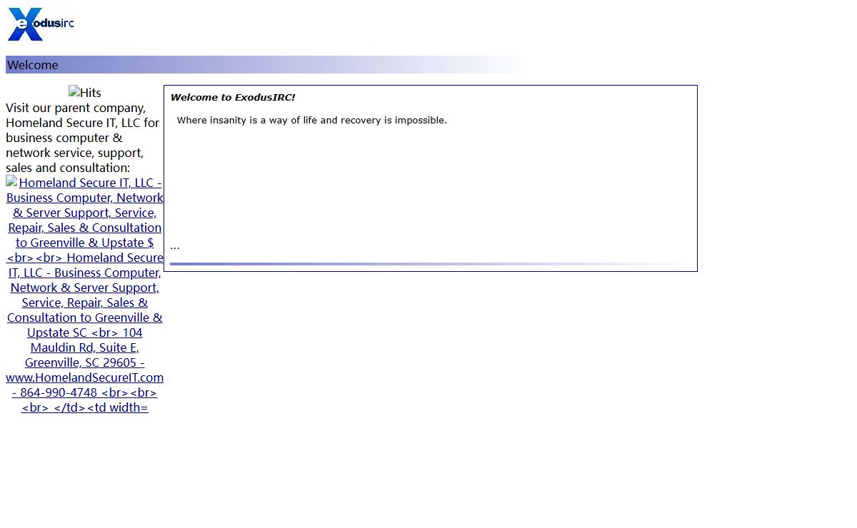 Welcome To ExodusIRC.Com