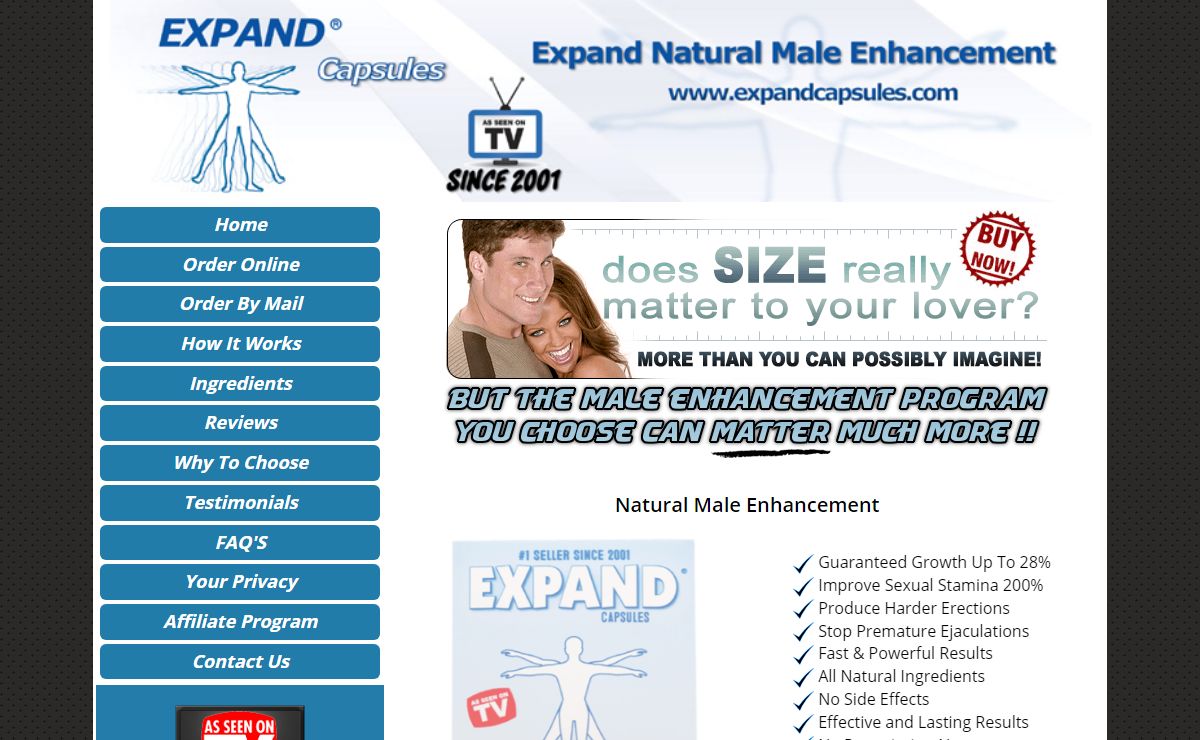 Expand Natural Male Enhancement Capsules | Best Seller Since 2001