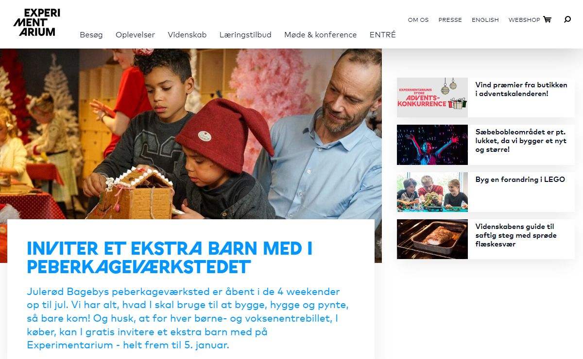 Experimentarium - Hele Danmarks science center - Forside