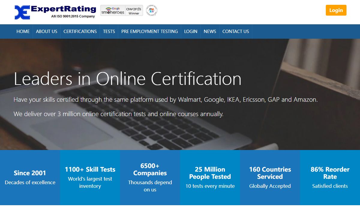 ExpertRating - Online Certification and Employee Testing