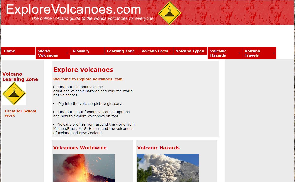 Explore Volcanoes Online Volcano guide for everyone.Volcanic eruptions,volcanic hazards, Learn about volcanoes