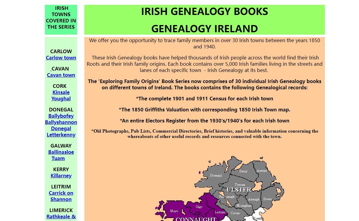 IRISH GENEALOGY BOOKS