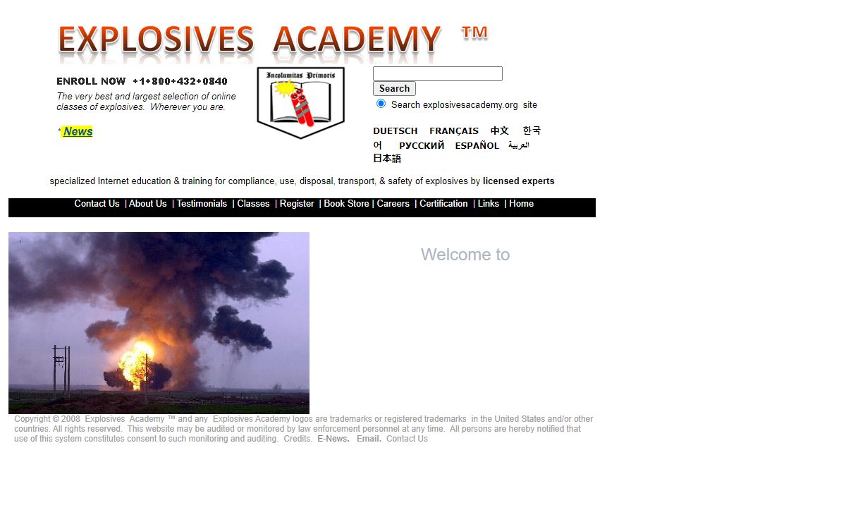 EXPLOSIVES ACADEMY - Explosives Classes, Explosives Training, Explosives Safety, Online Explosives Classes, Live Explosives Classes, Live Blasting Courses, Online Blasting Classes, Computer Explosives Classes