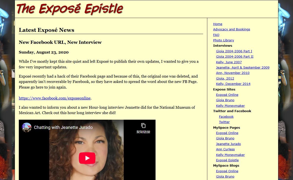The Expose' Epistle On-Line: News Page