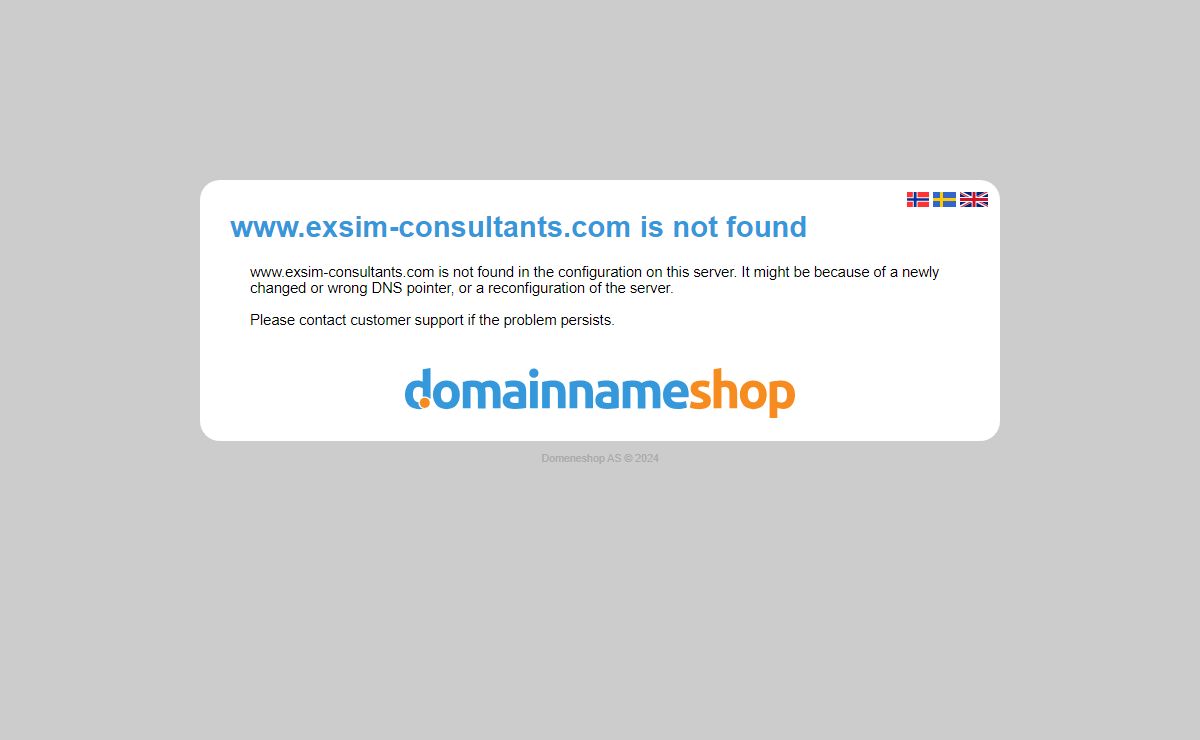 www.exsim-consultants.com is not found