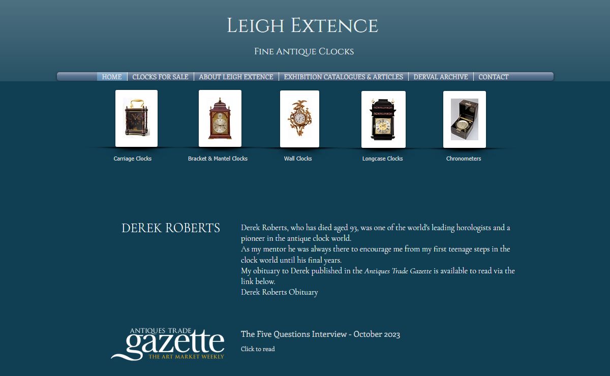 Antique Clocks I Exeter I Leigh Extence