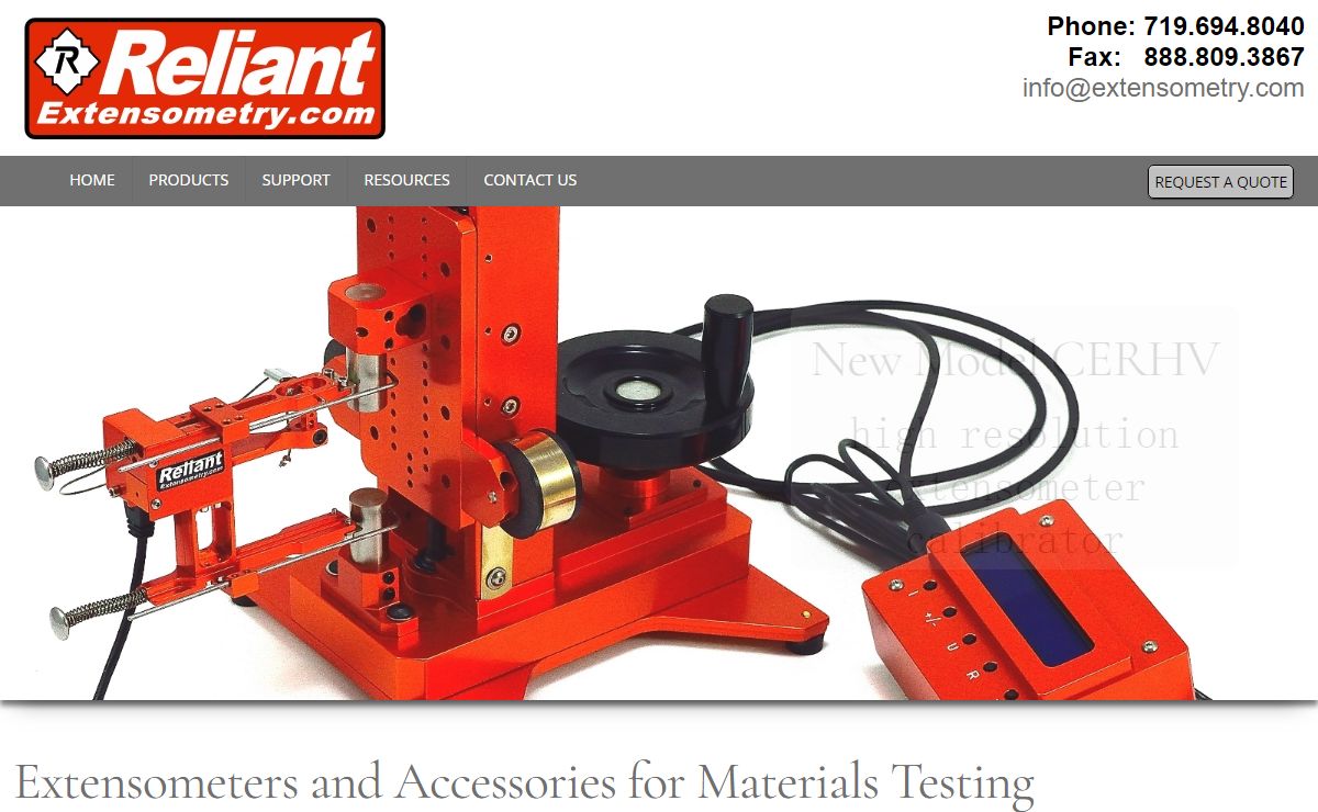 Reliant Technology - Extensometers and accessories @ Extensometry.com