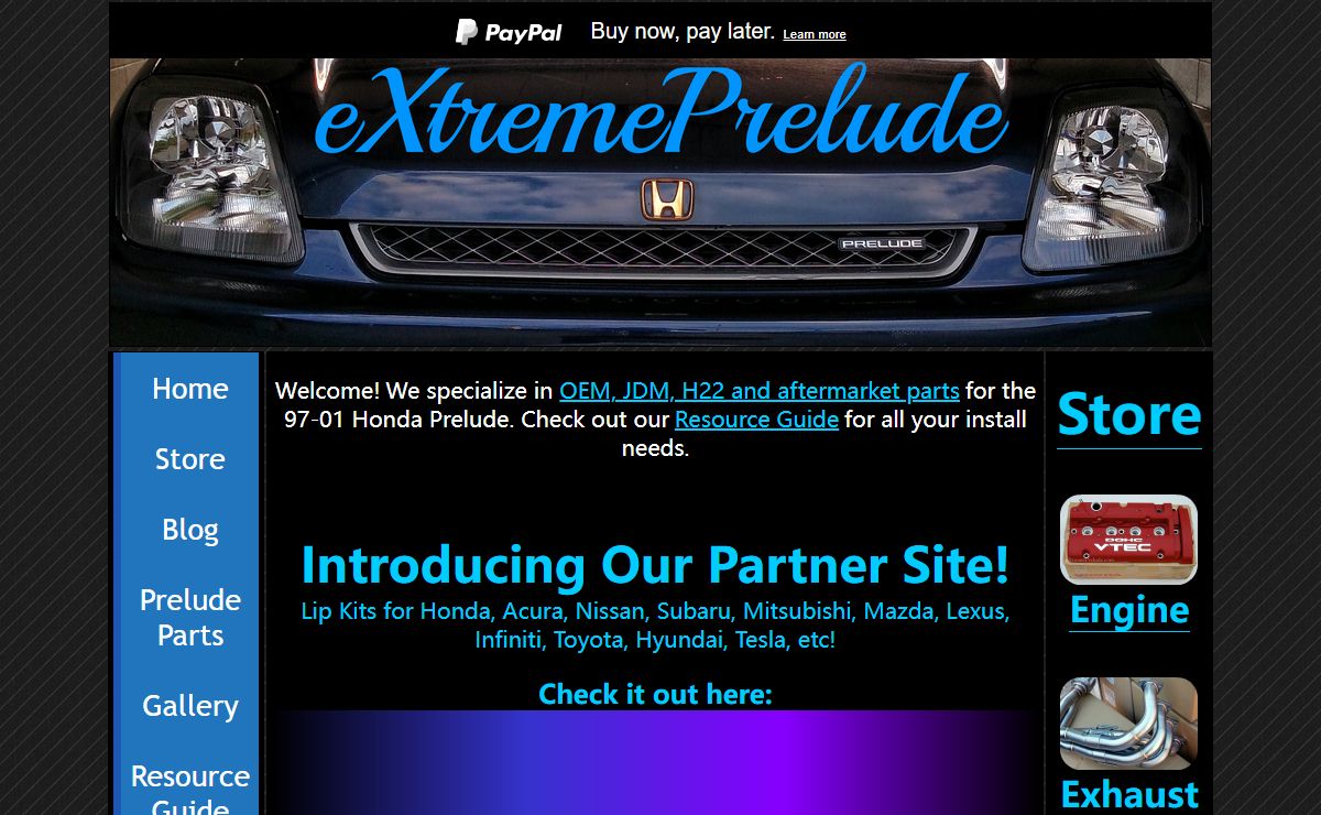 Honda Prelude Parts OEM JDM H22 Aftermarket and More - eXtremePrelude.com