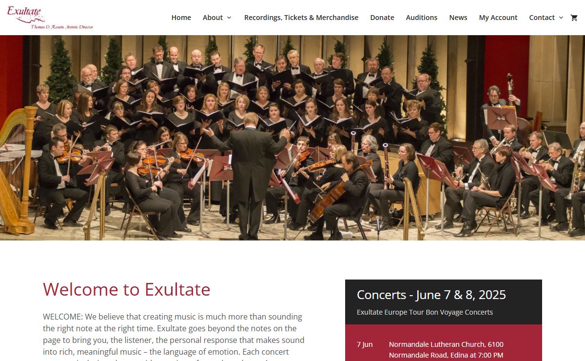 Exultate Chamber Choir and Orchestra – Music that moves the soul!
