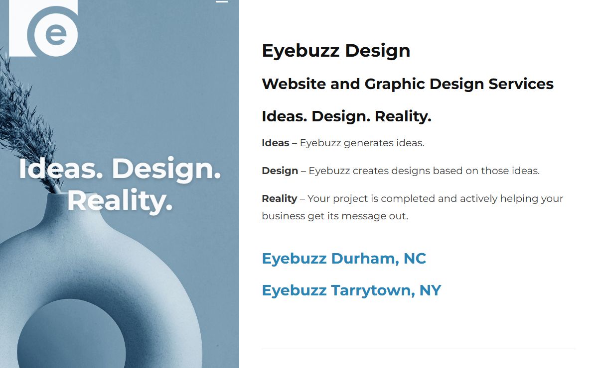 Eyebuzz Design | Westchester Website Design