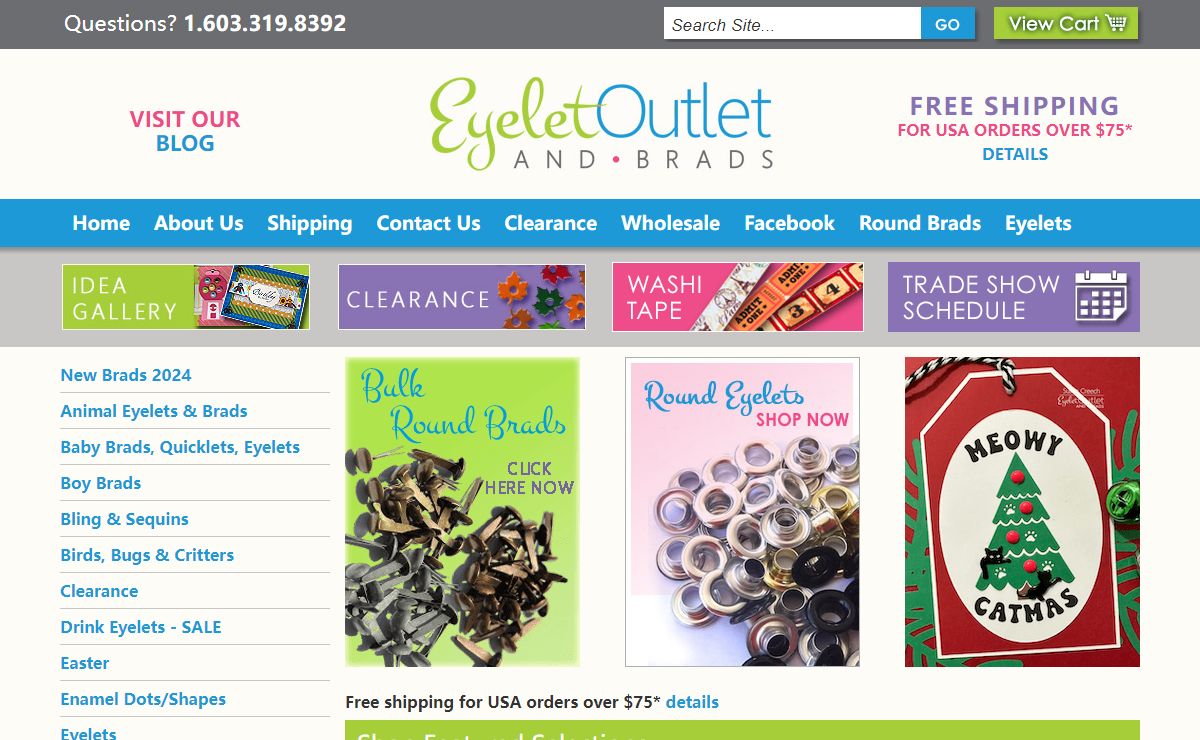 Eyelet Outlet & Brads - Scrapbooking Brads, Scrapbook Eyelets
