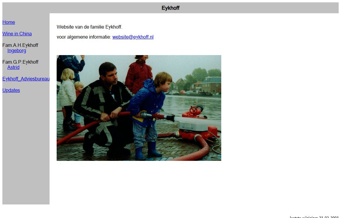 HomePage familie Eykhoff