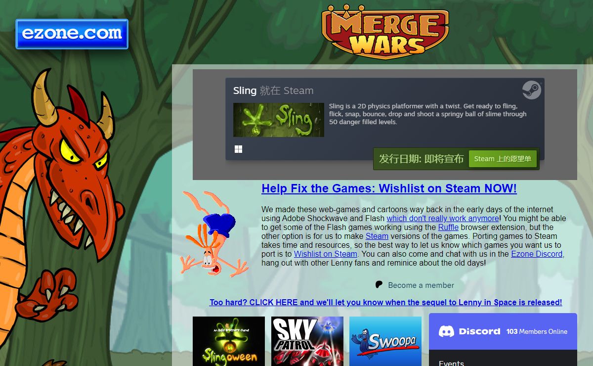 Ezone.com - Free Online Games with Lenny Loosejocks!