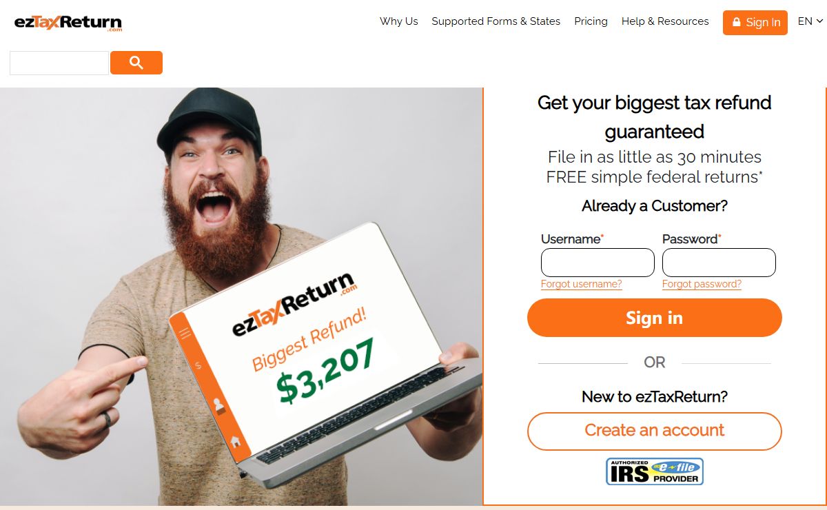 Prepare your taxes online & e-file for biggest guaranteed refund