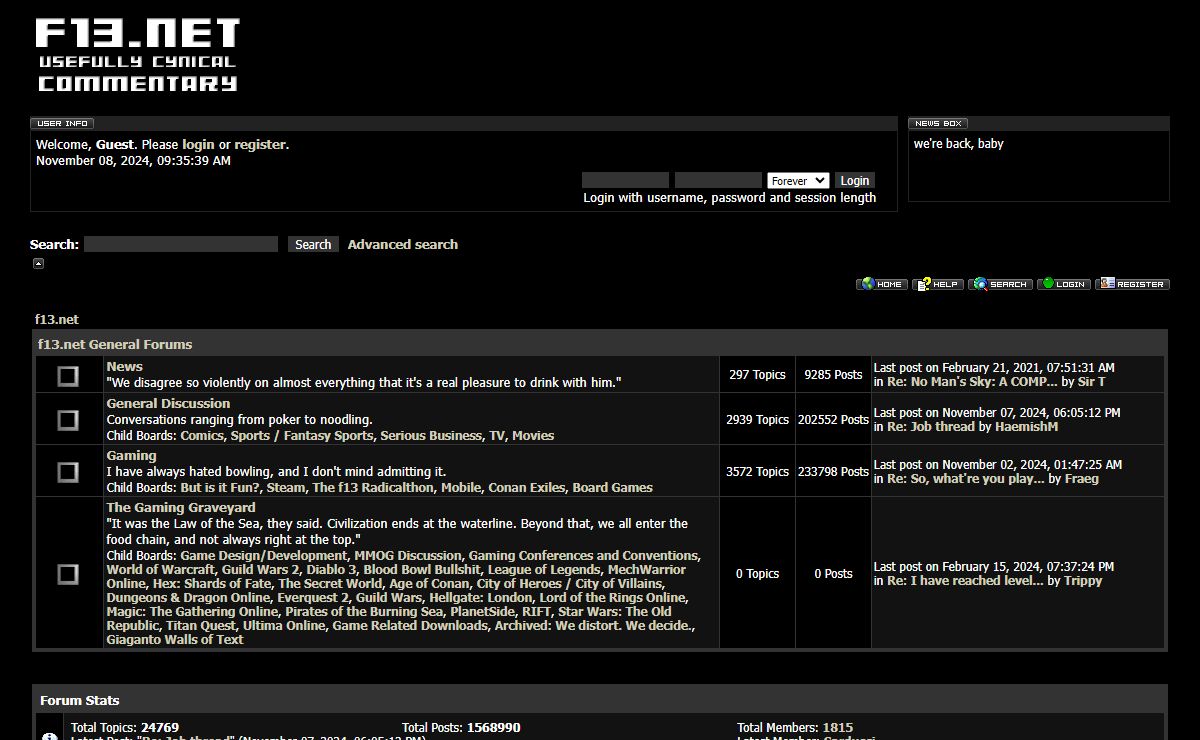f13.net forums - f13.net - Index