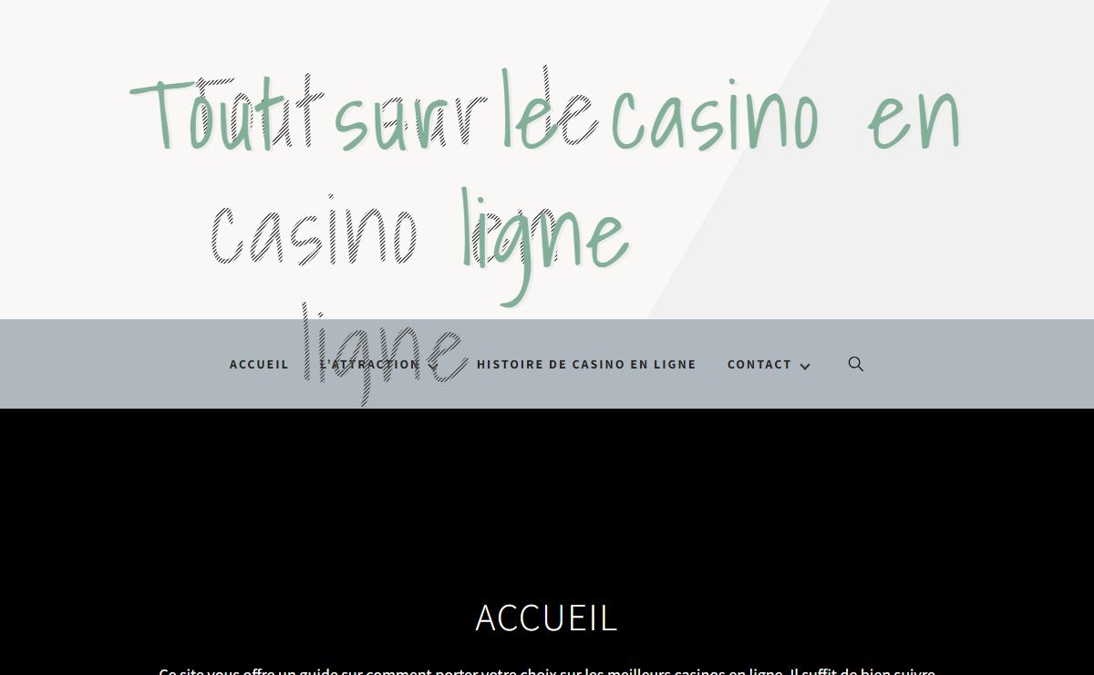 Accueil - Tout sur le casino en ligne