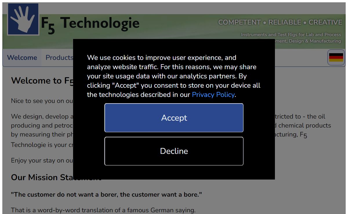 F5 Technologie: Welcome