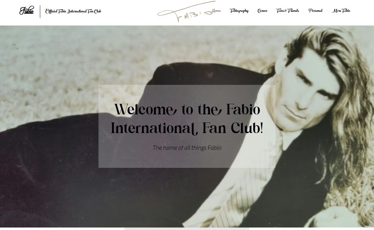 Official Fabio International Fan Club | Fabio Fan Club