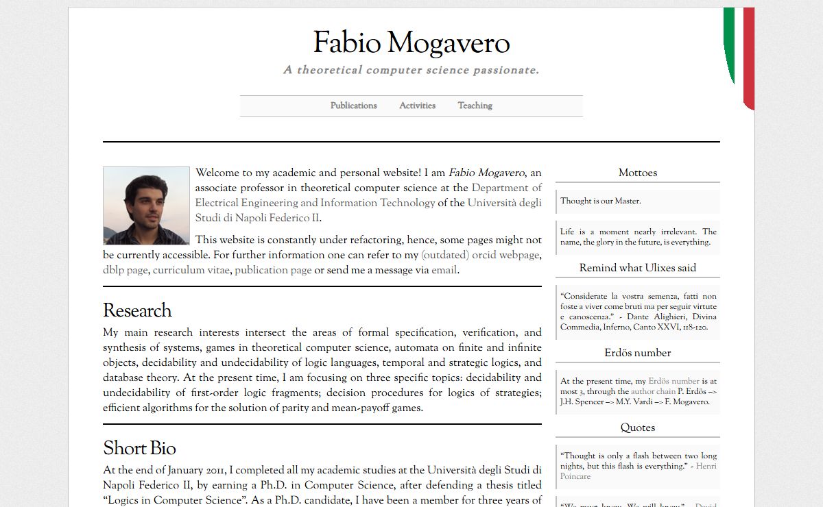 Fabio Mogavero | A Theoretical Computer Science Passionate