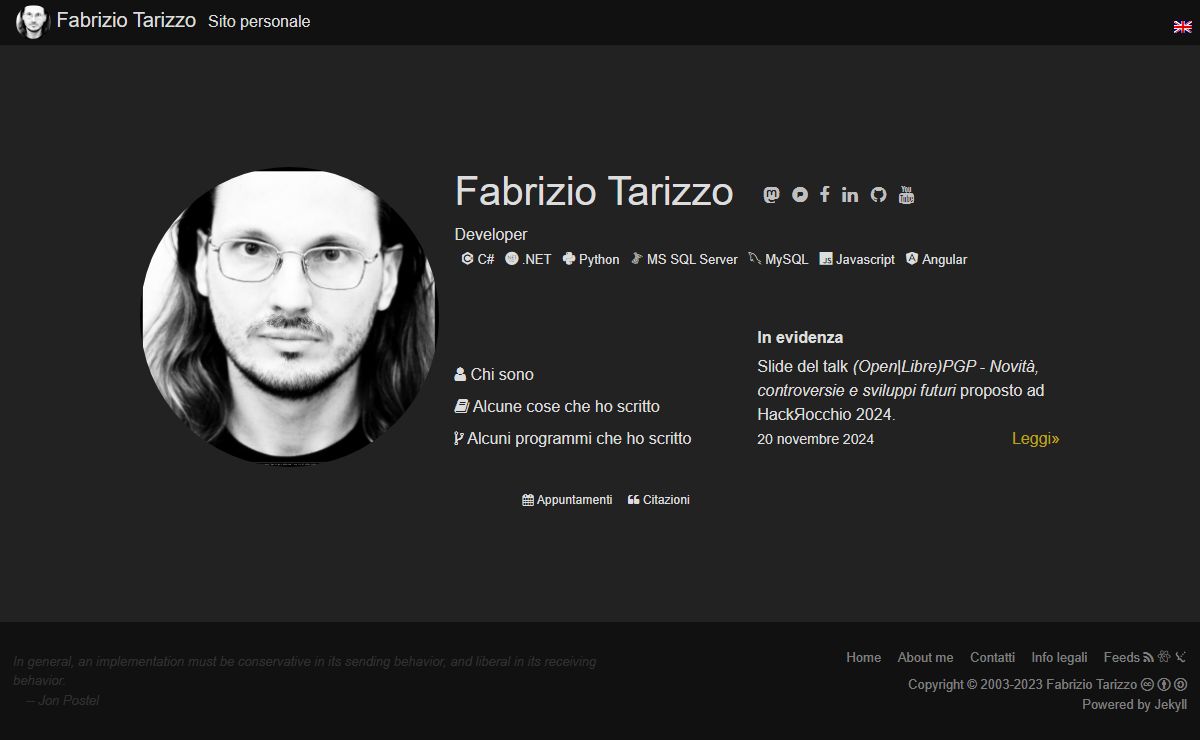 Fabrizio Tarizzo - Sito personale