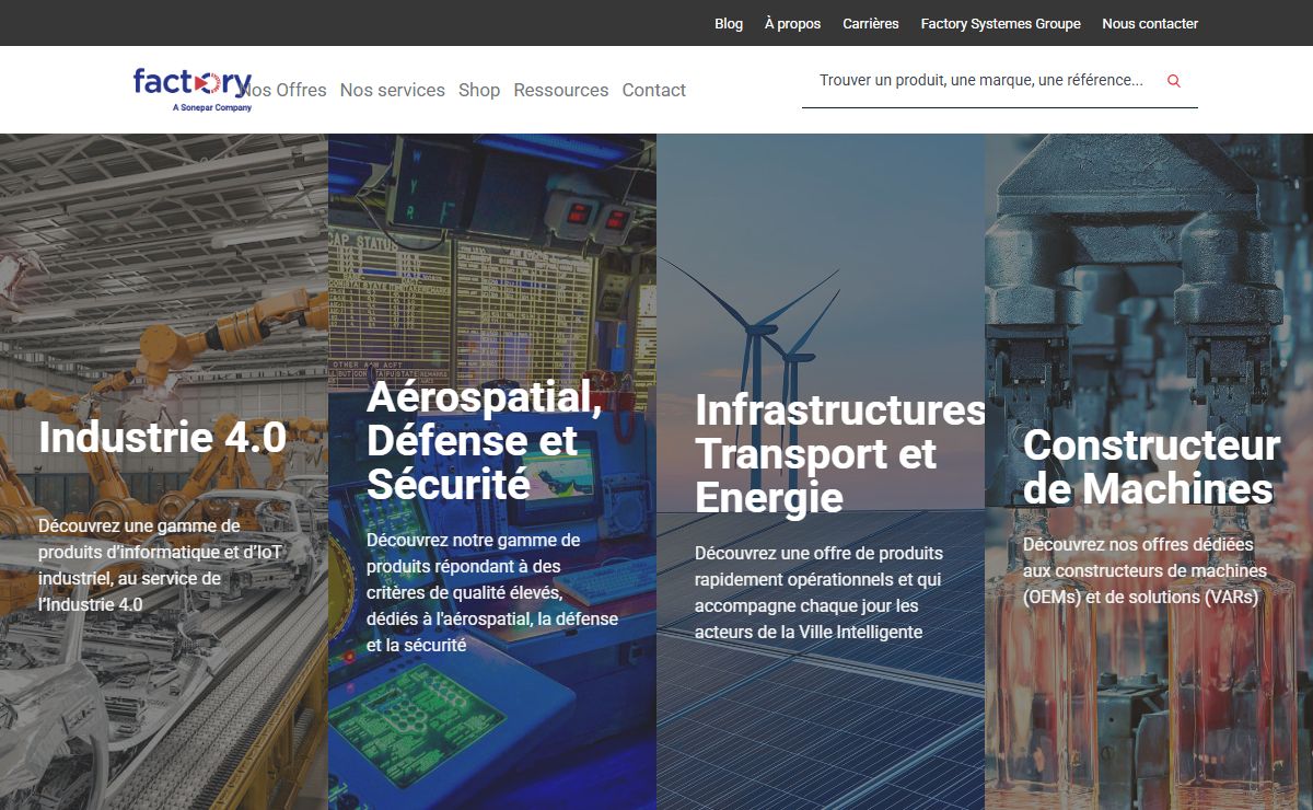 Factory Systemes - Distributeur Informatique et IoT industriel