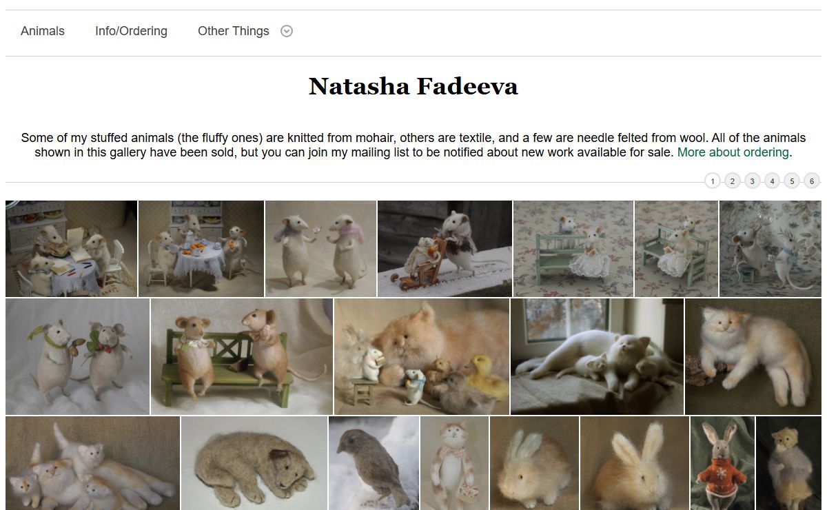 Stuffed animals by Natasha Fadeeva