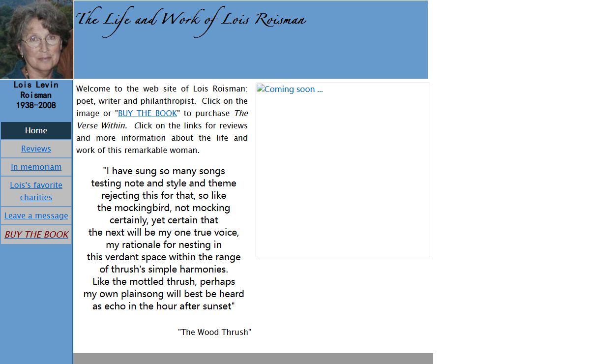 The Life and Work of Lois Roisman (under construction)