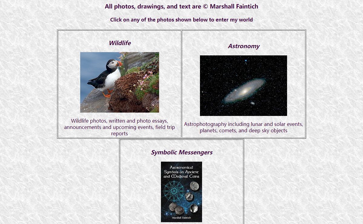 Marshall Faintich's Web Site