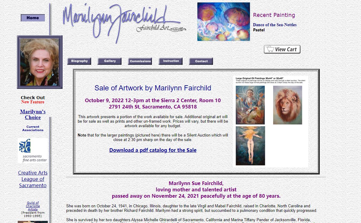 Portrait & Sculpture Artist Marilynn Fairchild - Online Art Gallery, Art Classes and Commission Information
