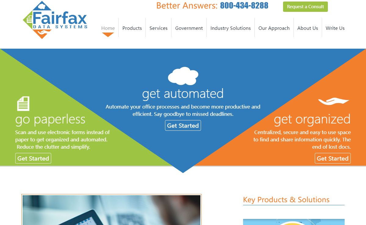 Fairfax Data Systems of CT for ECM, ECM, Paperless and Data Capture solutions