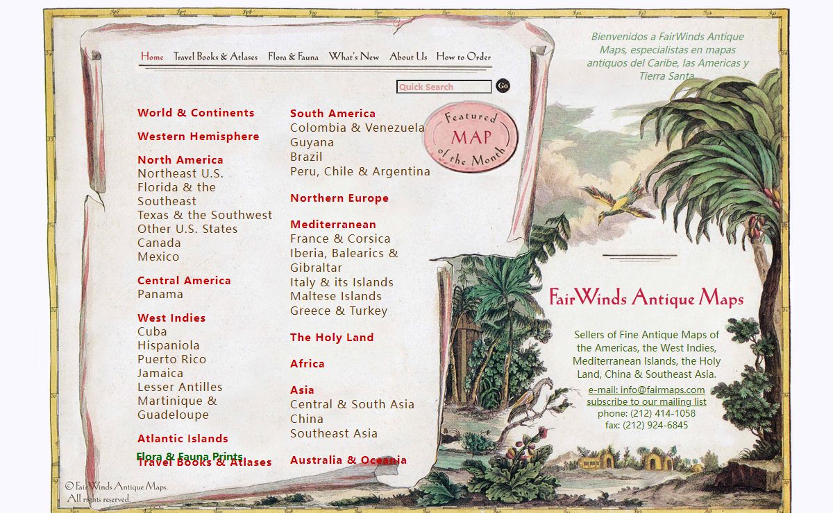 Fairwinds Antique Maps - Sellers of Fine Antique Maps.