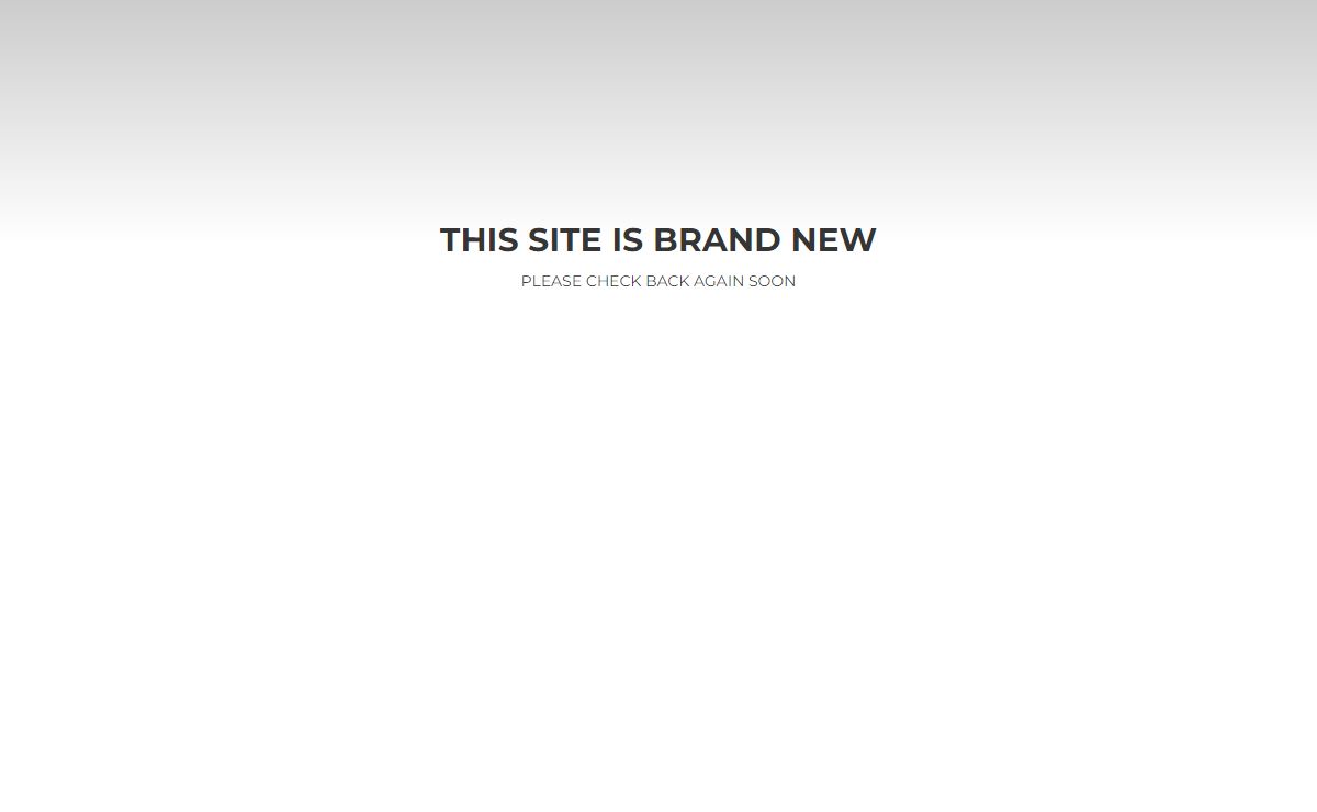 This site is brand new