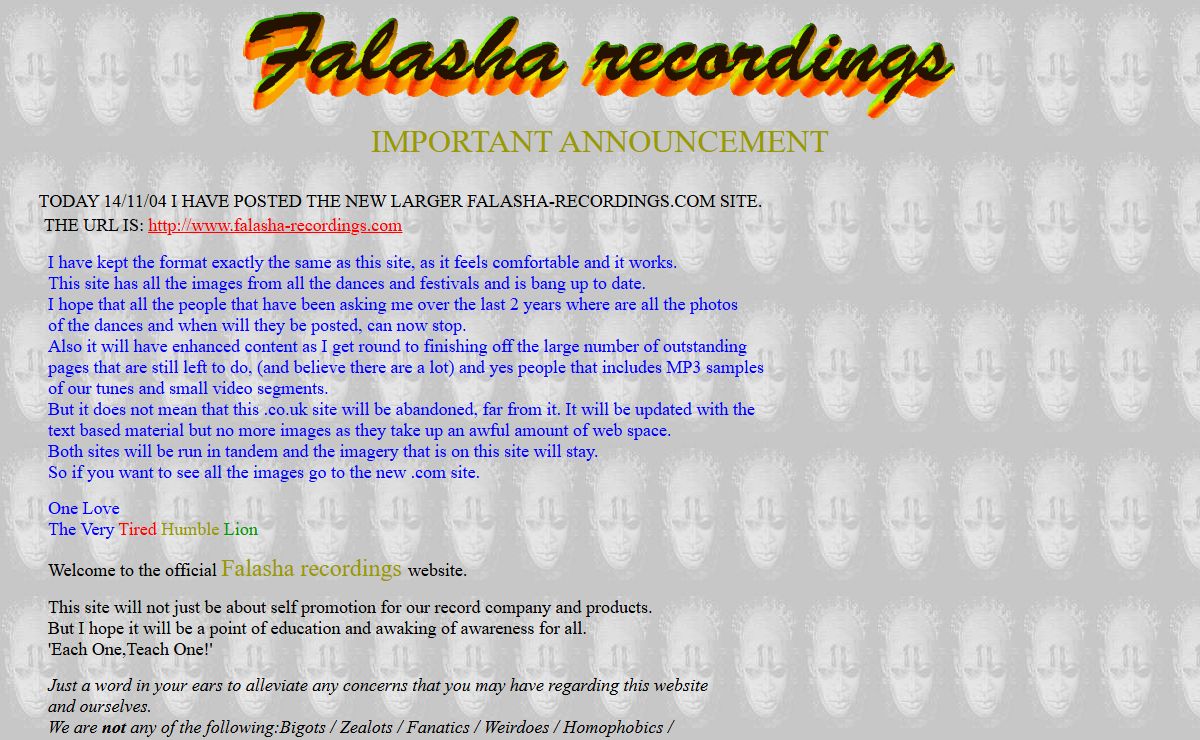 Falasha-recordings home page
