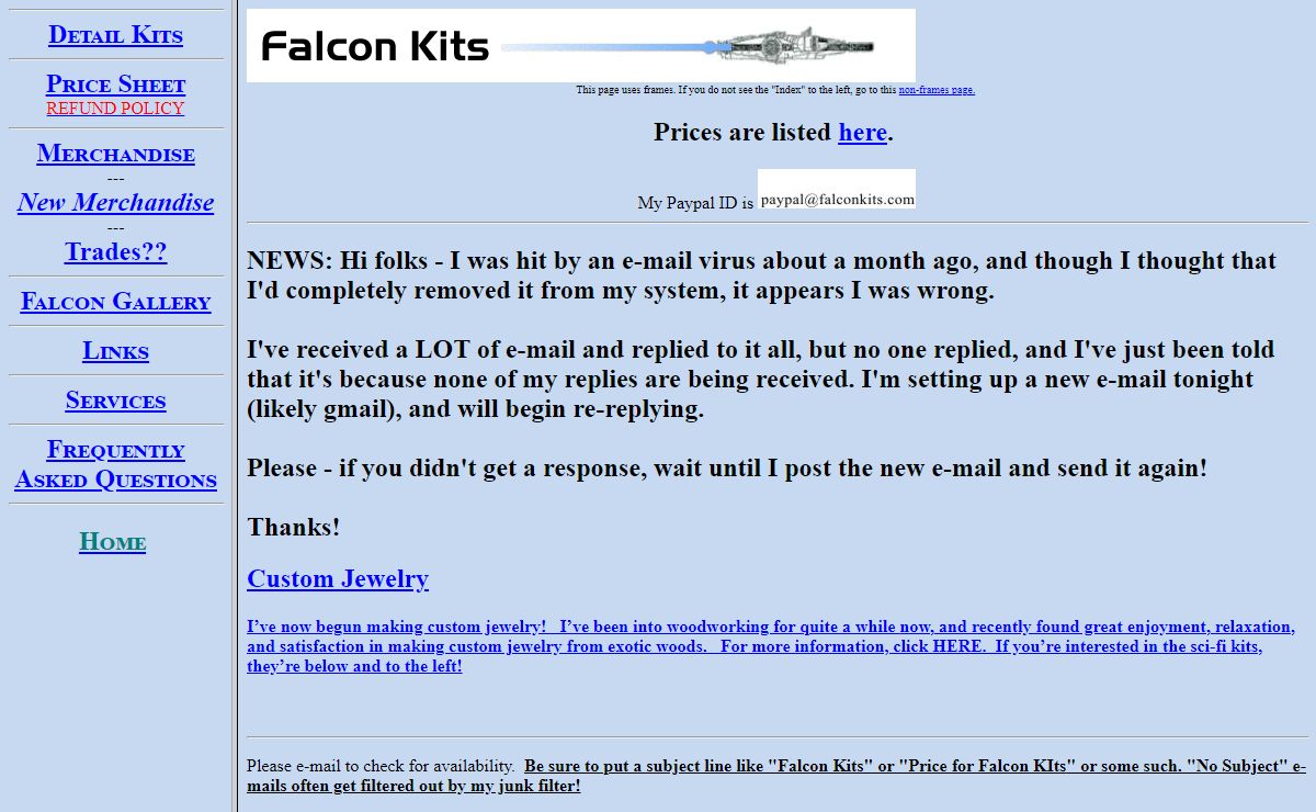 Falcon Kits Home Page