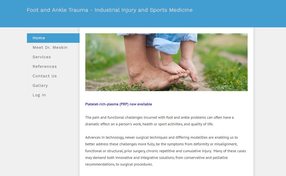 Foot and Ankle Trauma - Industrial Injury and Sports Medicine - Home