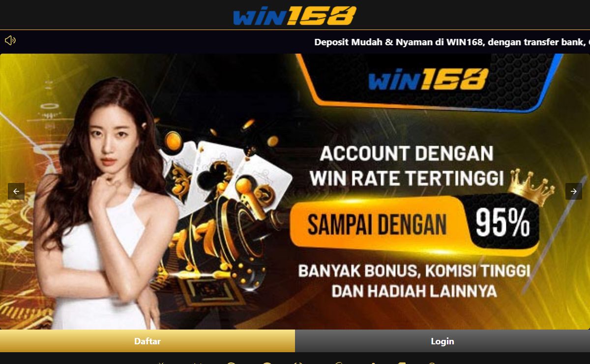 WIN168: Raih Bonus & Jackpot dari Situs Slot Online Terpercaya 2024