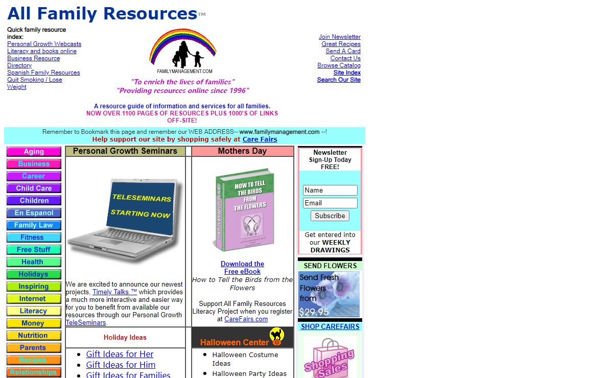 All Family Resources - a guide to resources services for families