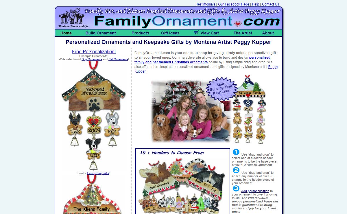 Personalized Christmas Ornaments, Dog Ornaments, Cat Ornaments, Keepsakes from FamilyOrnament.com