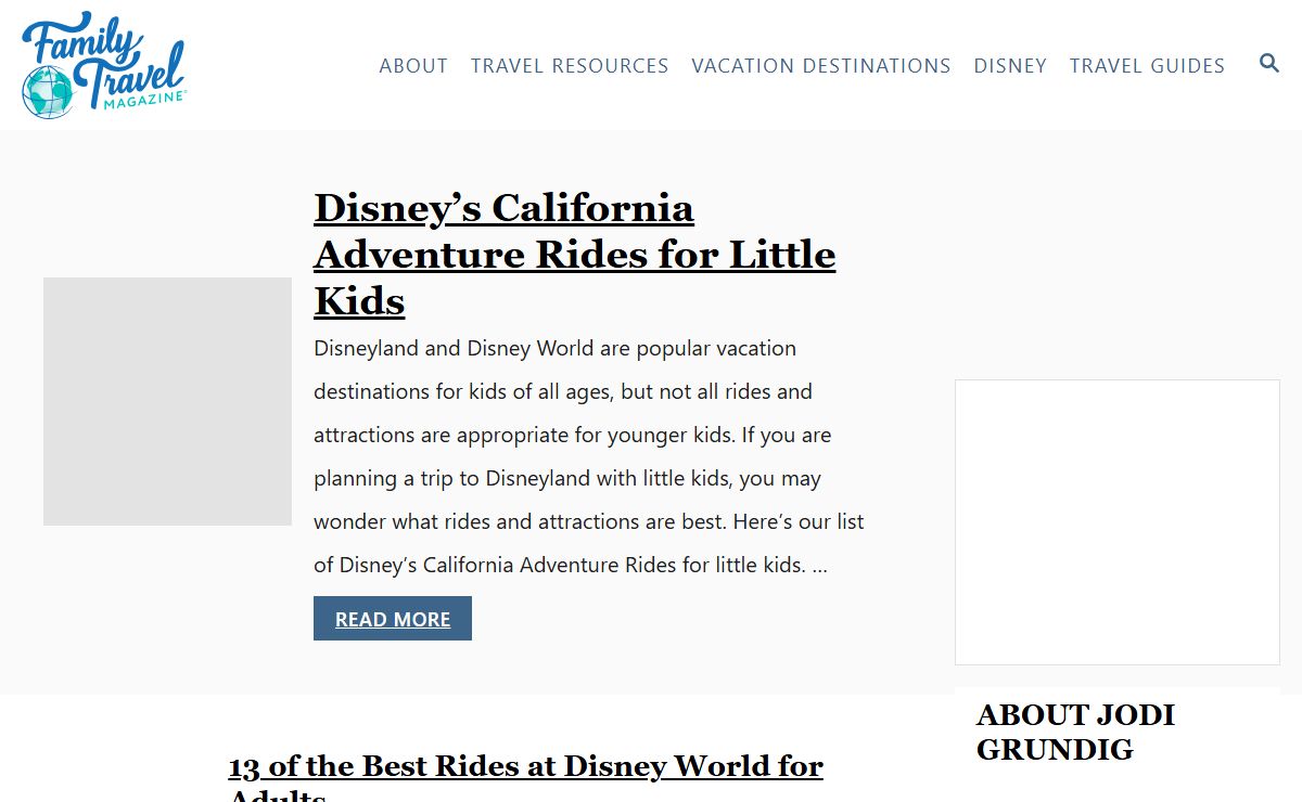 Family Travel Magazine: Family travel reviews including theme parks, Disney World, resort hotels, family destinations, and cruises.
