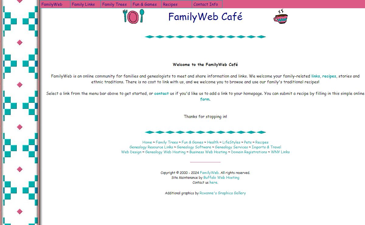 FamilyWeb Café - Traditional & Ethnic Recipes